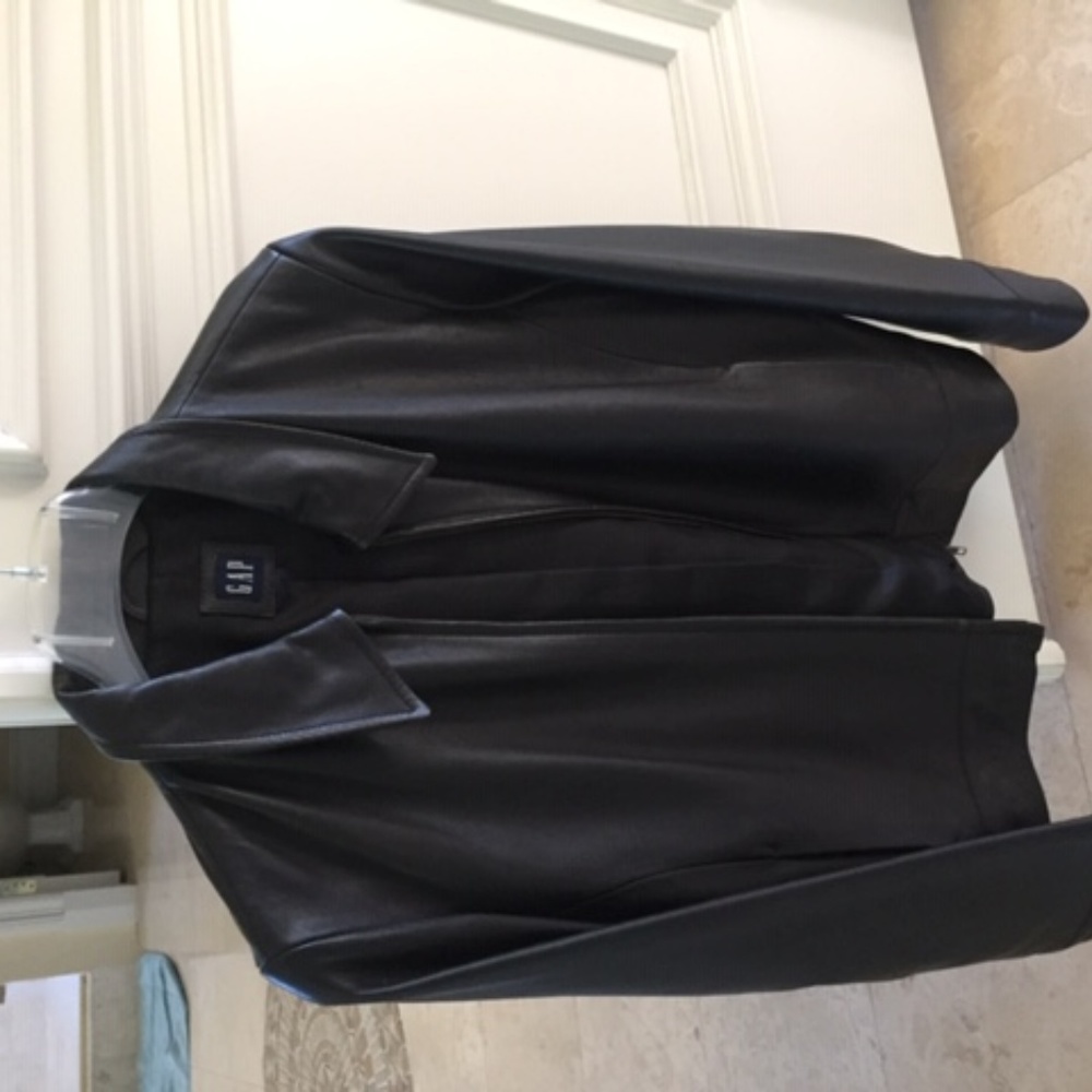 GAP leather jacket  M - Black